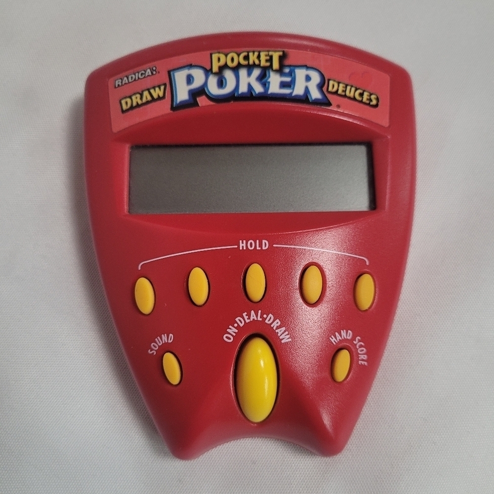 VTG 1999 Radica Pocket Poker Draw & Deuces Handheld Electronic Game